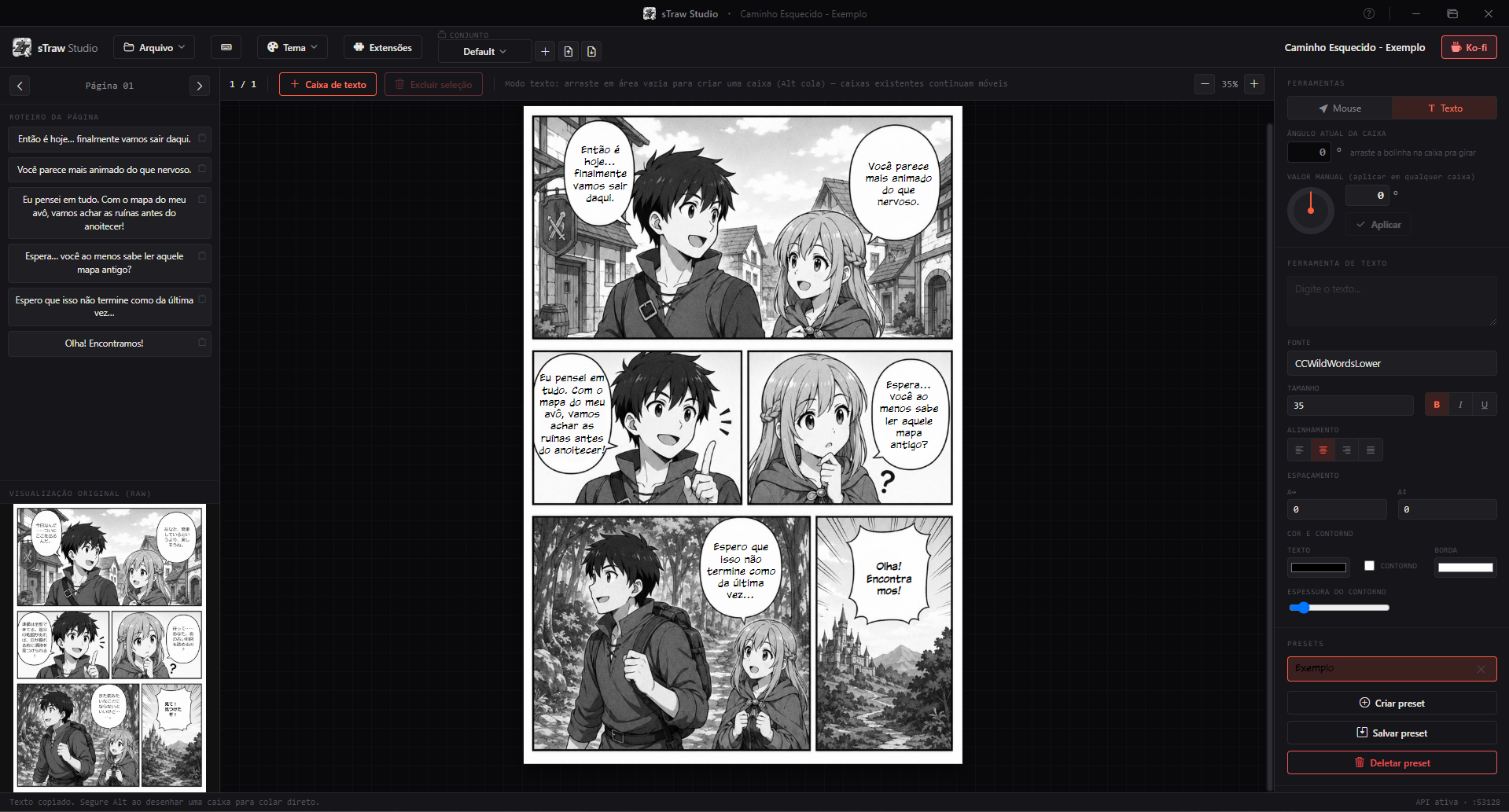 Preview do TypingRawEditor
